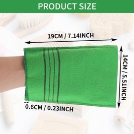Molain 12Pcs Asian Exfoliating Washcloth Korean Exfoliating Mitt Glove Italy Towel Scrubbing Cloth For Removing Dead Skin Callus Cleaning Pores Viscose Rayon Bath Sponges