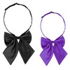 [Allegra K] 2 Pcs Pre-Tied Bow Tie with Adjustable Neck