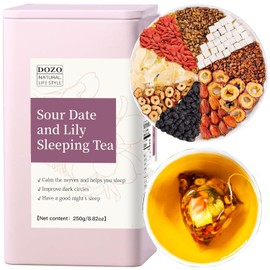 DOZO Lemon Sour Jujube Kernel Poria Cocos Sleep Tea 250g/30bag Seed Lily Poria 酸枣仁百合助眠茶