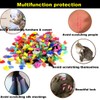 VICTHY 140pcs (14 Colors) Cat Nail Caps, Cat Claw Covers