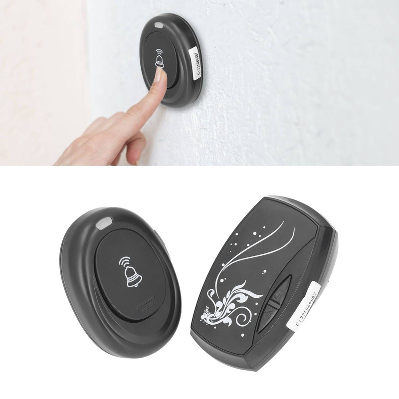 Wireless Doorbell with LED Flash Light Remote Control Music Doorbell