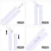 DOITEM 12 Yards White Nylon Coil Zipper by The Yards,