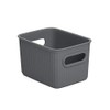 Tatay Baobab Multi-Purpose Small Storage Basket with Capacity for 1.5 Litres, Anthracite Grey, 12.5 x 16.4 x 10 cm