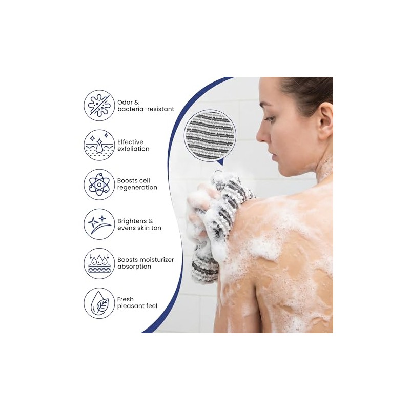 Depurador Corporal Exfoliante Ducha Limpiador Japonés Espalda Toalla Tela Lavado