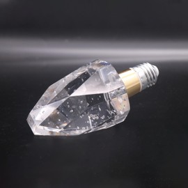 VIZBMYR Crystal Decorative LED Light Bulbs 5 Watt(Equivalent 40w),Fancy Unique Pretty Light Bulb E26 Base, Three Color Variable Lightbulbs for Staircase,Bars, Ambience (FP-53, 1PC)