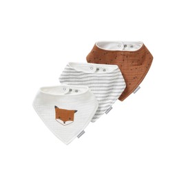 VERTBAUDET Pack of 3 baby scarves, cotton muslin, Oeko-Tex pack, multicoloured, fox, one size