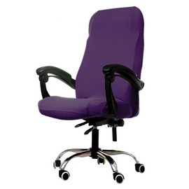 Melaluxe Office Chair Cover - Universal Stretch Desk Chair Cover, Computer Chair Slipcovers (Size: M) - Purple