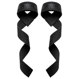 DRSKIN Lifting Straps for Weightlifting Lifting Wrist Straps 26 inch Deadlift Bodybuilding Powerlifting Strength Training Workouts Gym Neoprene Cushioned Cotton (Srtap-khaki)