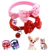 2 Pack Puppy Collar with Bell, Xs Dog Collar Girl