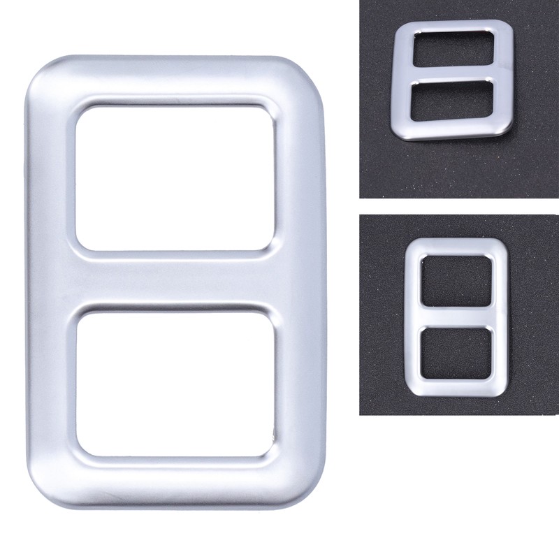Rear Trunk Trailer Button Frame ABS Silver Trim Fit for