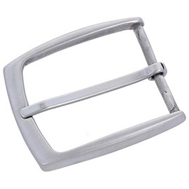 FREDERIC HERMANO Belt Buckle 40 mm Metal Silver – Buckle Mounting Pin Buckle for Belt with 4 cm Width – Silver, metal, 40mm