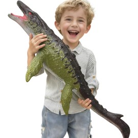 YONGJULE Large Dinosaur Toys- 32" Mosasaurus Soft Dinosaur Toys for Kids 3-5, Big Inflatable Dino for Boys Girls, Toddler Party Favors Birthday Gifts