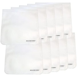 Signature Series Gallon XL 100% Food Grade Silicone Reusable Sous Vide and Storage Sandwich Bag, Clear | Plastic Free Snack Lunch Bag | Cook, Store, Sous Vide, or Freeze | Leakproof, Dishwasher-Safe, Eco-friendly, Non-Toxic, Microwave Safe (10, Gallon)