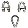 Wire Rope Clip and Thimble Kit, 7/16 in