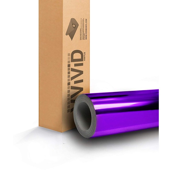 VViViD SuperCast Purple Conform Chrome Metallic Finish Stretch Vinyl Wrap Film Decal Sheet Roll (1ft x 5ft)