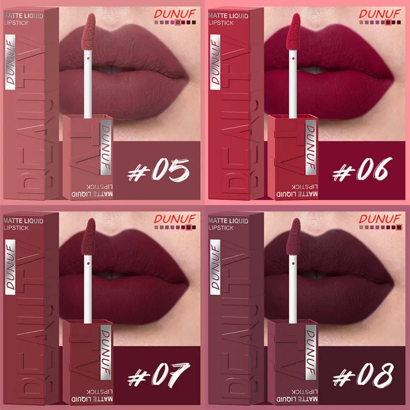 Labial Líquido Mate Waterproof Dunuf 1 Pieza