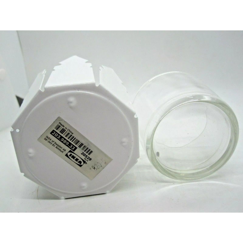 IKEA Set of 2 Ikea Candle Holders White and Clear