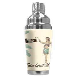 Mugzie 20 Ounce Stainless Steel Cocktail Shaker with Insulated Wetsuit Cover - Aloha Hawaii