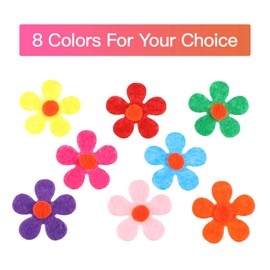 Felt Flowers Fabric Flowers Embellishments for DIY Crafts (200 Pieces)