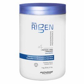 Alfaparf Milano Real Rigen Mascarilla Acondicionadora Nutritiva | Con Amino Plex y Biotina | Reparación, Nutrición y Brillo | Fórmula Vegana | Para Cabello Seco o Dañado 1 kg