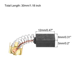 PATIKIL Carbon Brushes 0.127x0.31x0.20 Inch for Electric Motors Power Tool Angle Grinder Table Saw Spare Part Repair, 12 Pack