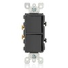 Leviton 5643-E EB Decora Two 3-Way Combination Switch