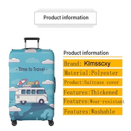 Klmsscxy Luggage Cover Suitcase Cover Luggage Cover Protector Spandex Suitcase Protector Cover Suitcase Protector Trunk Washable Luggage Covers XL (Bus, XL)