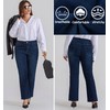 Hanna Nikole Plus Size High Waist Jeans for Curvy Women