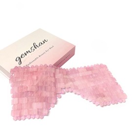 gemshan Jade Eye Mask 100% Natural Real Gemstone Jade Stone Reusable Eye Mask (Pink-M)