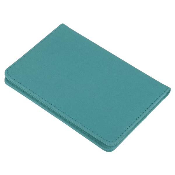 [PATIKIL] PU Leather Card Holder Cover Travel Wallet Card Case Document Organizer, lake green