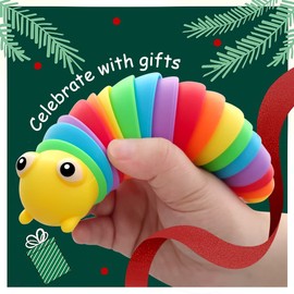 Caterpillar Decompression Toy Ocean Shark Decompression Toys, Stim Toy Decompression Fun Autism ADHD fidgeting Children's Toys Decompression Gift Adults (Rainbow Caterpillars)