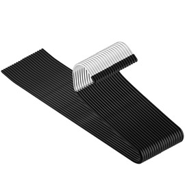 Corodo 20 Pack Non Slip Pants Hangers, Easy Slid Slack Trouser Hangers, Open Ended Easy Slide Metal Jeans Hangers, Rubber Coating Space Saving Organizers