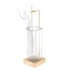 Bighan Incense Holder，Wood Incense Holder for Sticks with Glass Ash