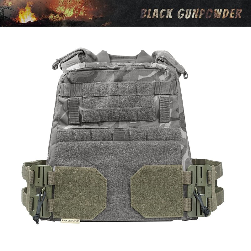 Black Gunpowder Tactical Two-Band Quick Release Cummerbund Elastic String Magnetic