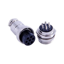 Elecbee GX20 7 Pin Connector Thread Metal Aviation Cable Connector GX20 Aviation Plug Set Male and Female Round Connector