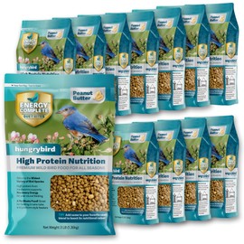 HUNGRYBIRD Energy Complete-High Protein Suet Bites - Peanut, 12-Pack