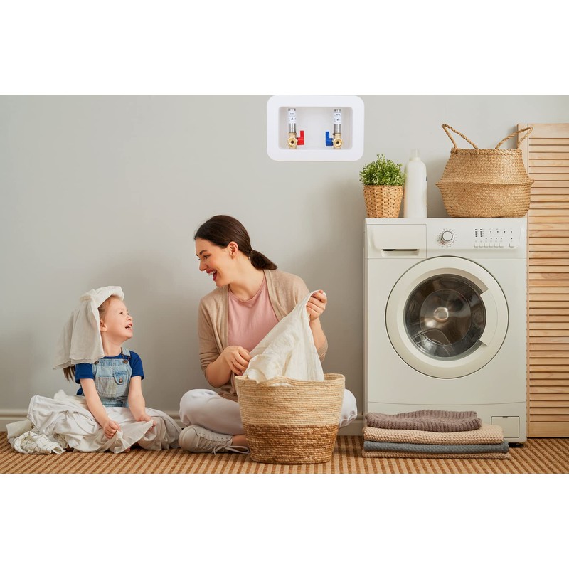 WHK Washing Machine Outlet Box,Pex Laundry Box Washer Wall Box
