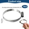 tiyiyok Hose Clamps Stainless Steel Hose Clamps, Set of 10