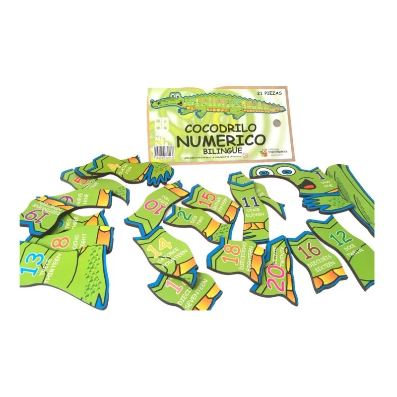 Kit D Cocodrilo-gusano Numérico Bilingue Y Víbora Alfabética