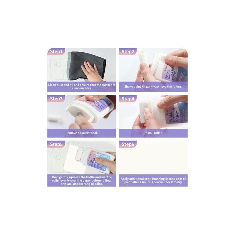 Wall Paint Kit - 2X Concentrated Formula Wall Repair Roller
