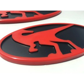 Exos Red Raptor Rear Emblem for Hyundai Veloster Turbo & Veloster N 2022 2023