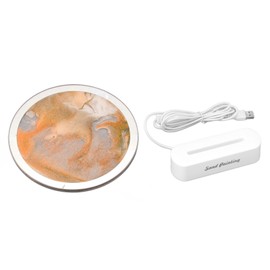 Quicksand Painting Light USB Plug in Eye Protection Art Decoration Moving Sand Table Lamp for Bedroom Living Room Yellow