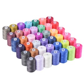 Simthread All Purpose Sewing Thread, 42 Spool Assorted 1000 Yards Polyester Threads for Sewing, Handy Polyester Sewing Threads for Sewing Machine - 42 Colors