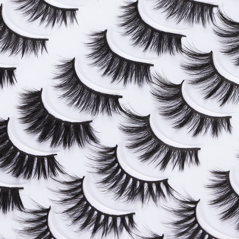 20 Pairs 6D False Eyelashes 4 Styles Long Thick Semi