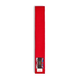 Playwell Martial Arts Cotton Solid Coloured Grading Belt - (Karate, Judo Taekwondo) (Red, 300cm)