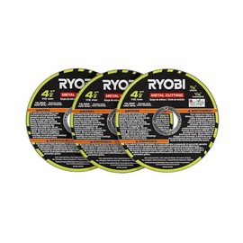 RYOBI 3 PC. 4-1/2" Metal Cutting Wheel Set 3 Pack Grinding