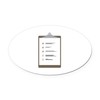 CafePress Checklist Pad Euro Oval Car Bumper Magnet