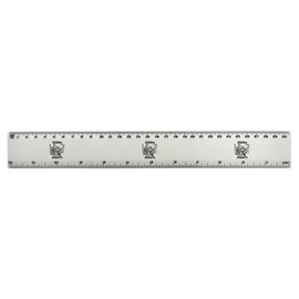 'Jolly Santa and His Reindeer' 30cm (12 Inch) White Plastic Ruler (RL00089484)