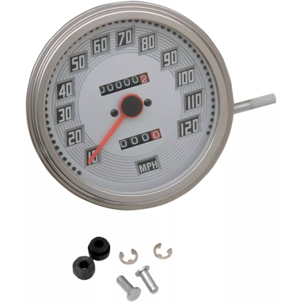 Drag Specialties 5" MPH FL-Style 2:1 Speedometer with Tach -