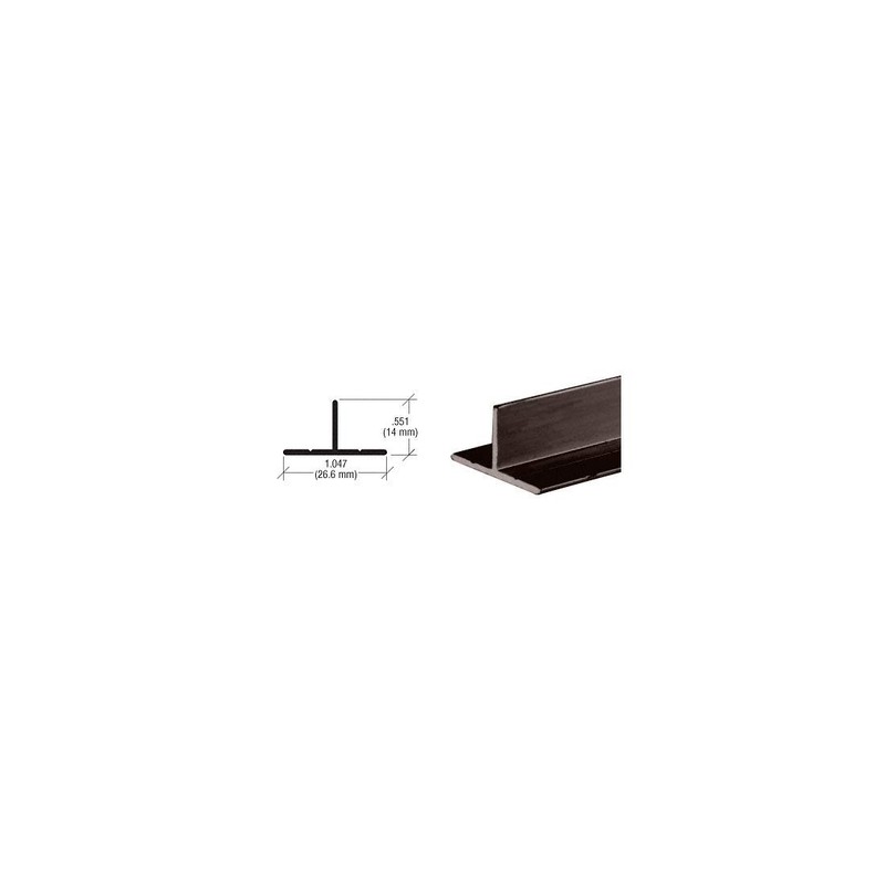 CRL Duranodic Bronze "T" Bar Aluminum Channel - 12 ft